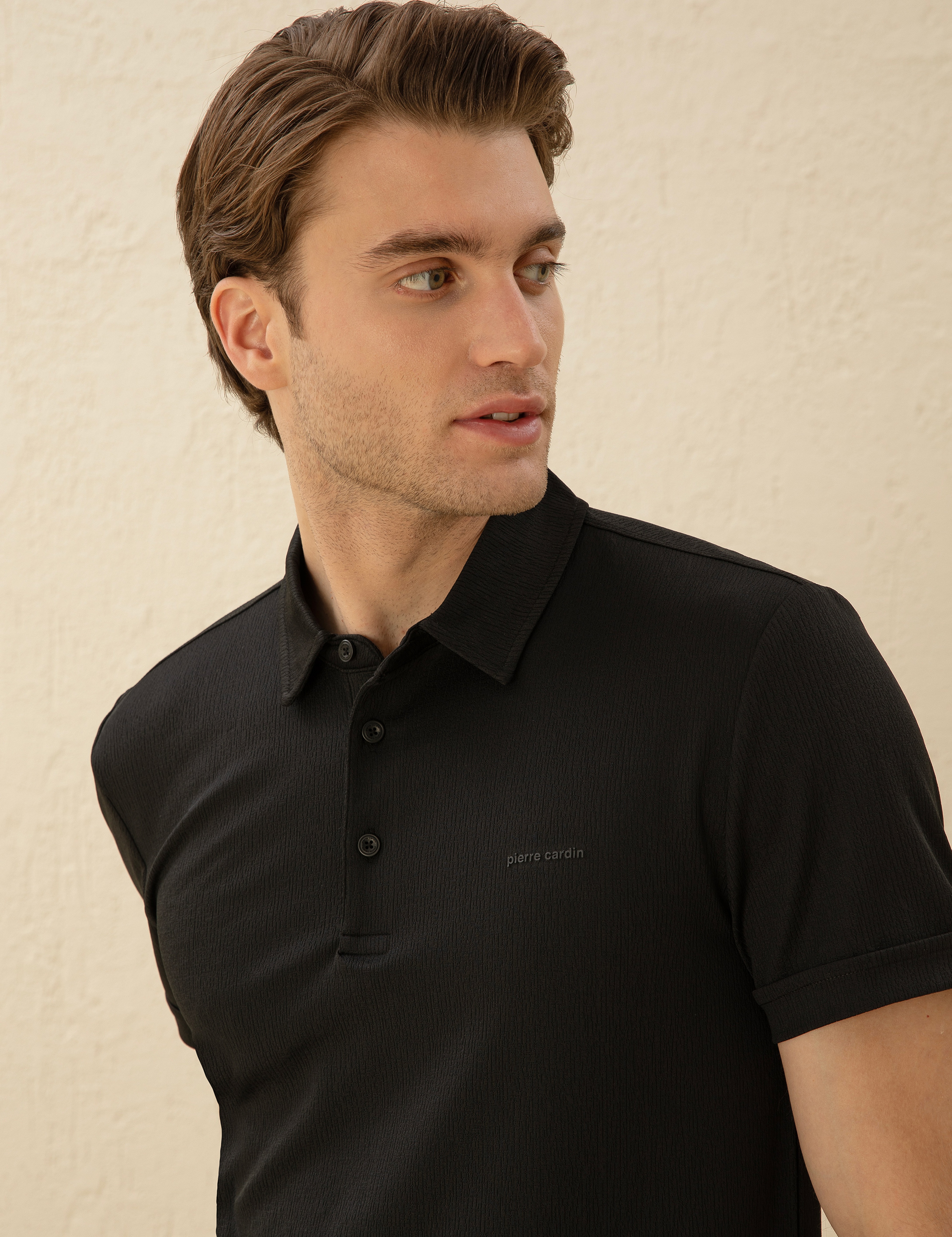 Siyah Slim Fit Tişört - Image 2