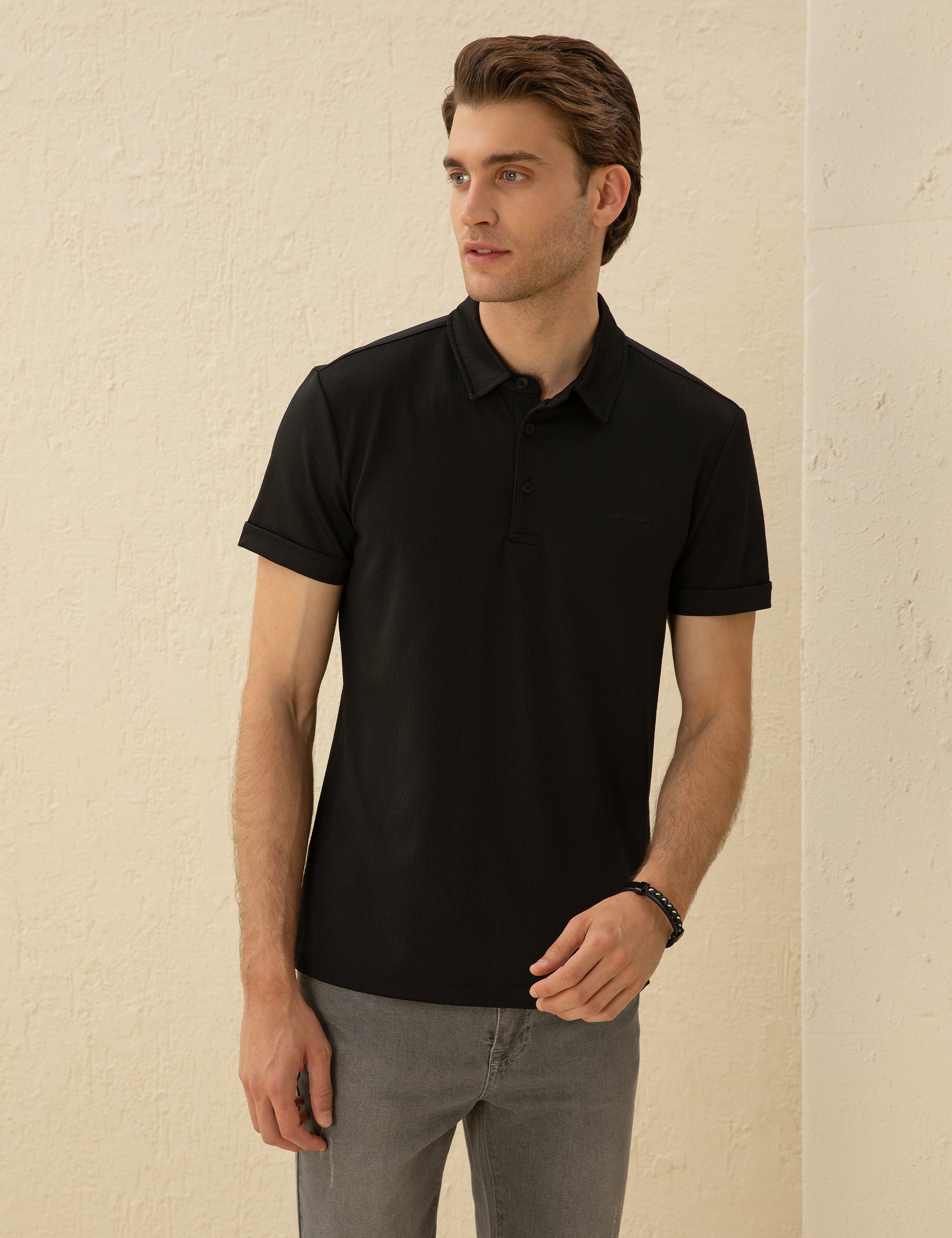 Siyah Slim Fit Tişört - Image 1