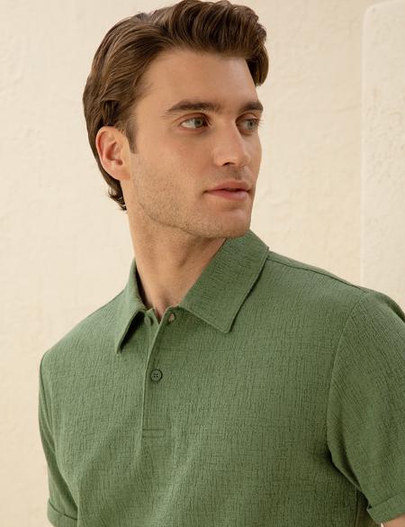 Haki Slim Fit Tişört - 50292609014