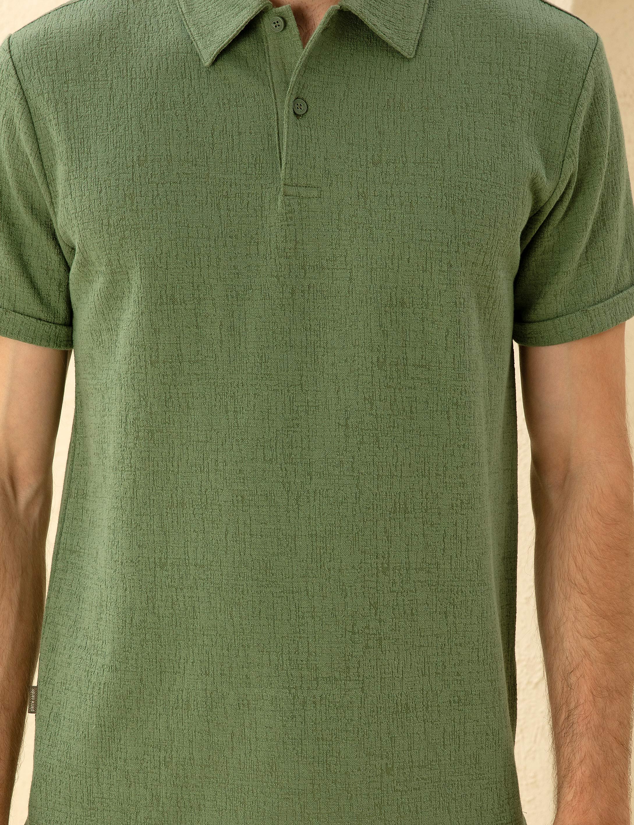 Haki Slim Fit Tişört - Image 6