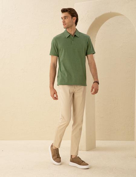 Haki Slim Fit Tişört - 50292609014