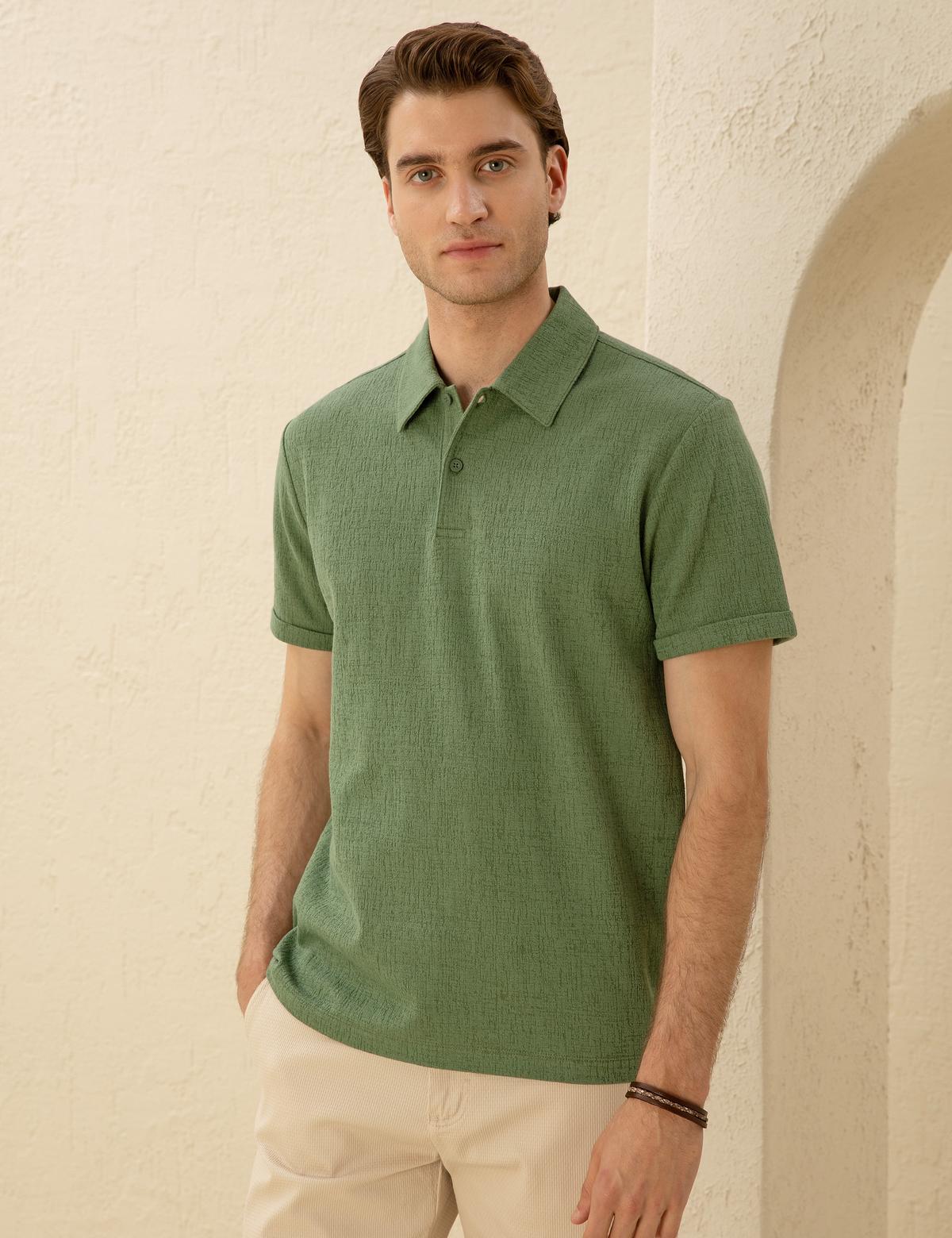 Haki Slim Fit Tişört - 50292609014