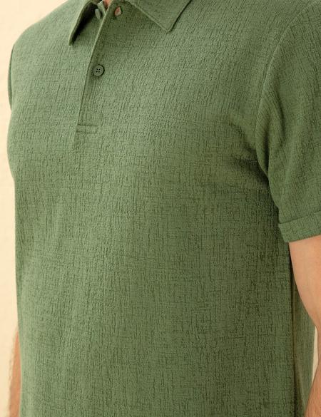 Haki Slim Fit Tişört - 50292609014