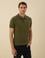 Haki Slim Fit Düğmeli Polo Yaka Triko Tişört