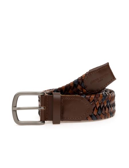 Kahverengi %100 Deri Örgü Kemer - 50294397002