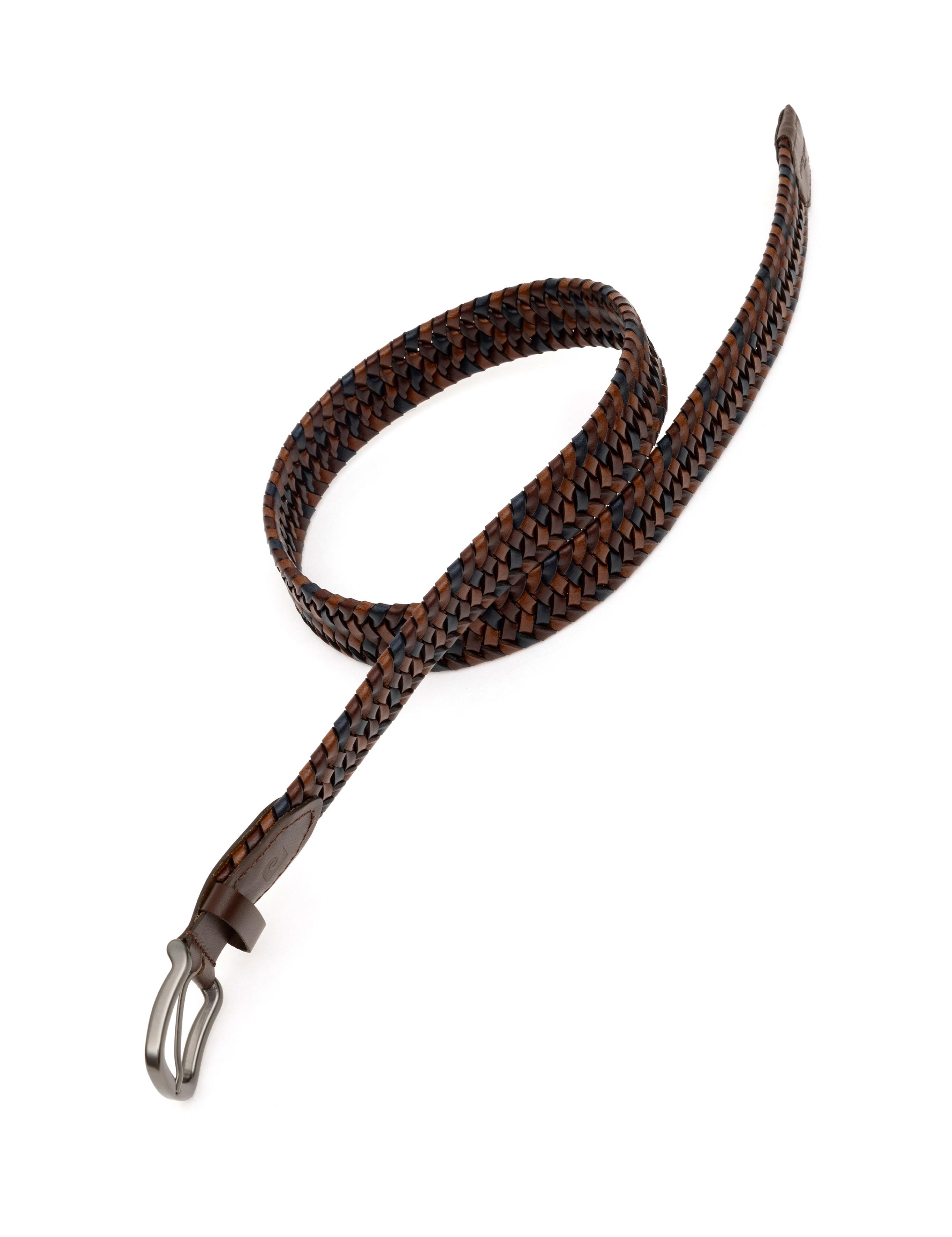 Kahverengi %100 Deri Örgü Kemer