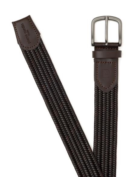 Kahverengi %100 Deri Örgü Kemer - 50294398004