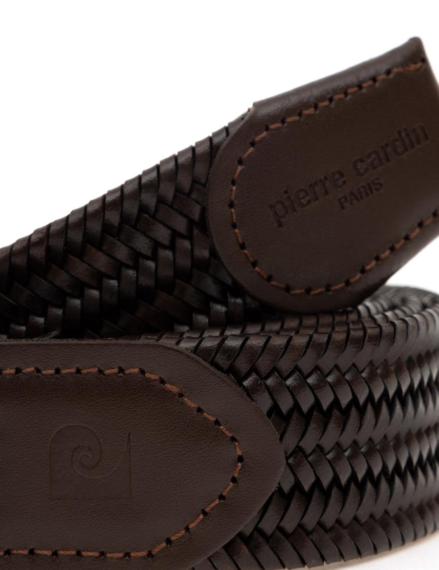 Kahverengi %100 Deri Örgü Kemer