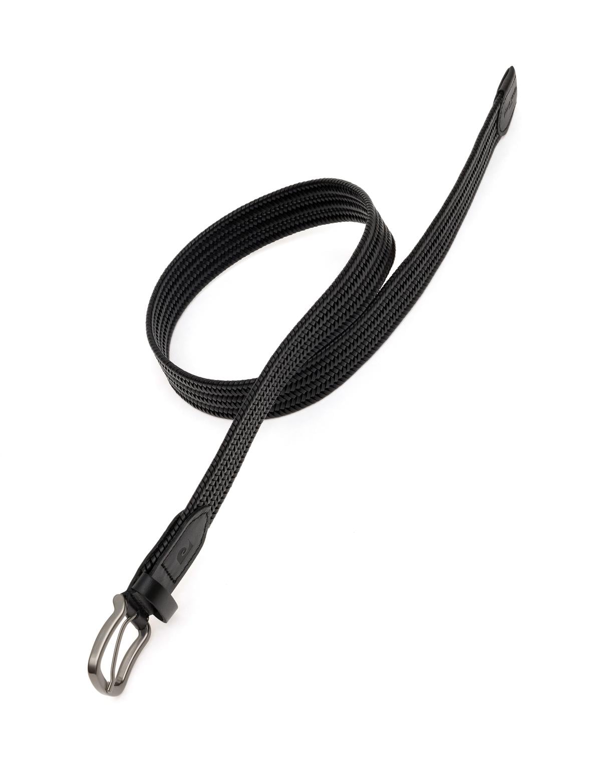 Siyah %100 Deri Örgü Kemer - 50294398006