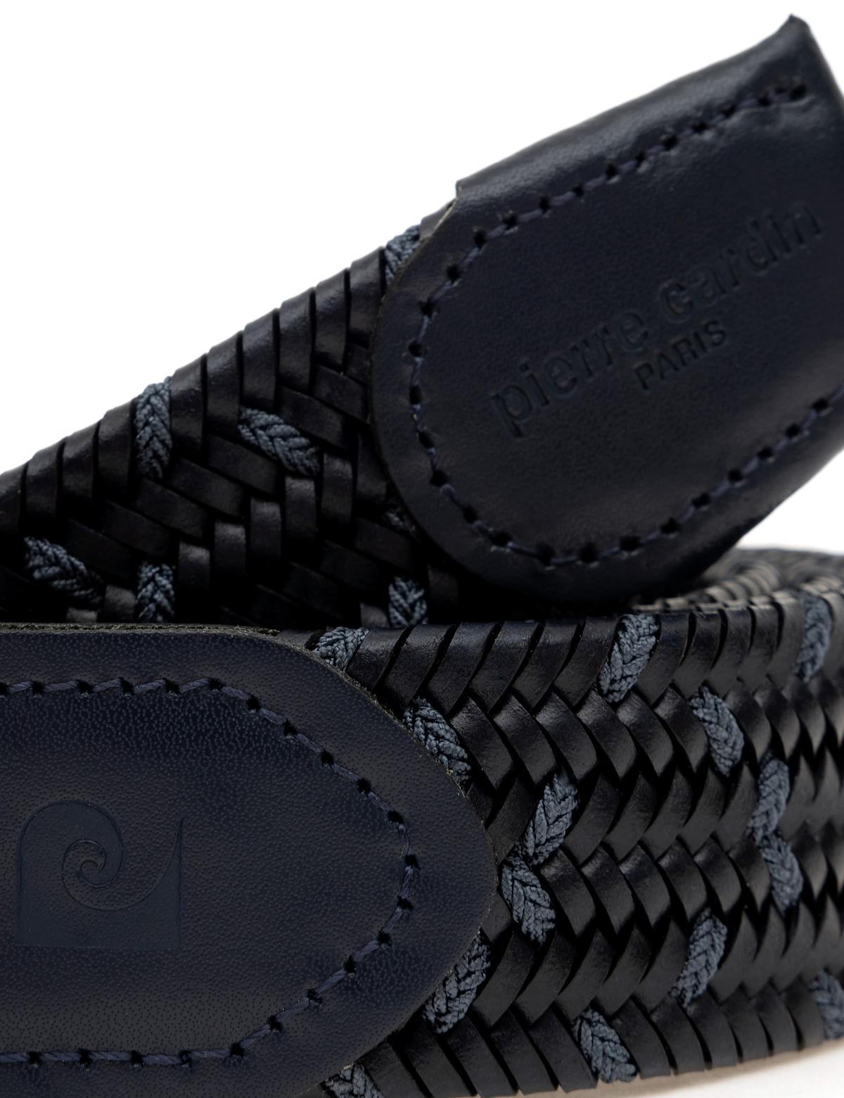 Lacivert %100 Deri Örgü Kemer - 50294398008