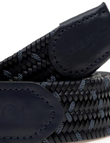 Lacivert %100 Deri Örgü Kemer - 50294398008