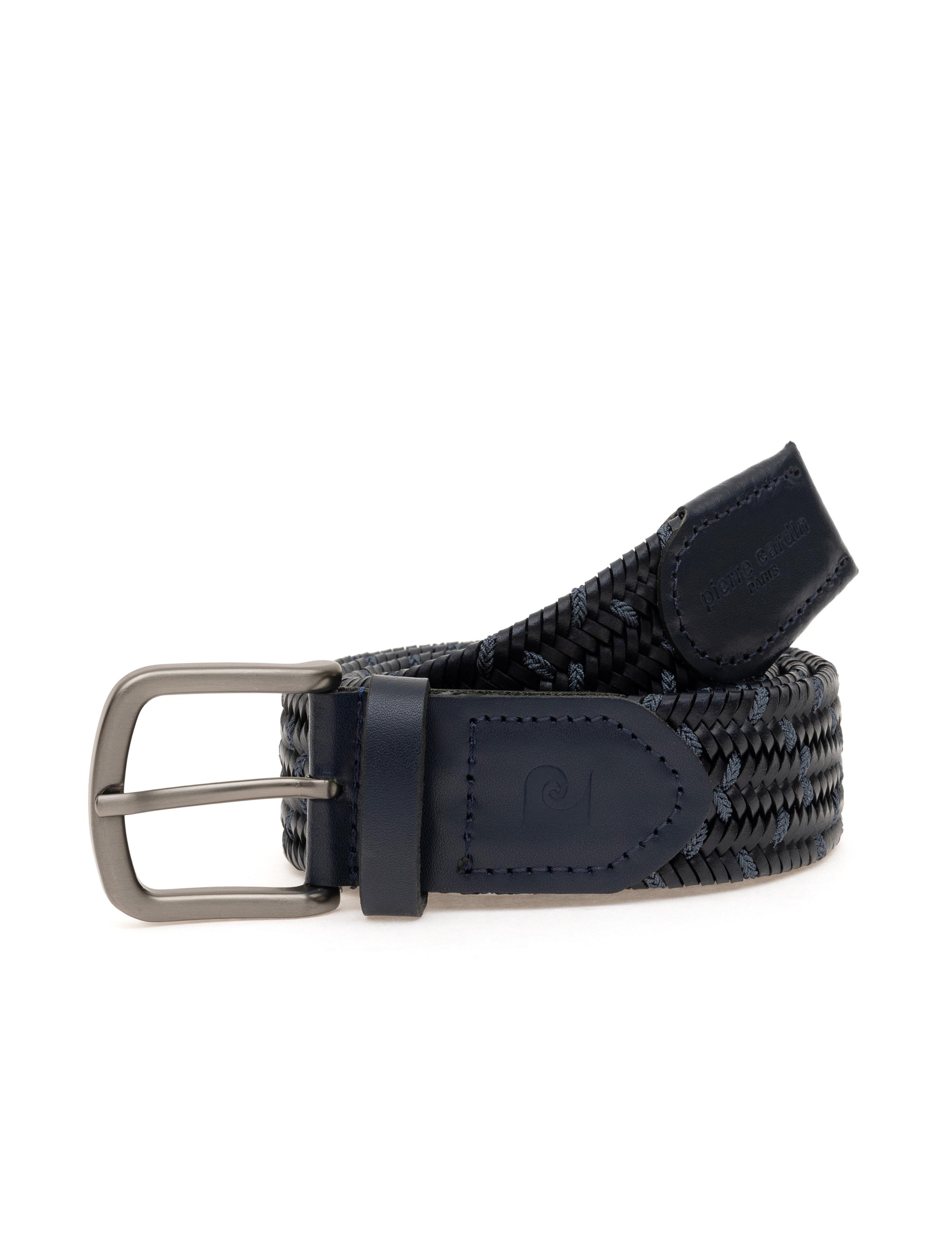 Lacivert %100 Deri Örgü Kemer