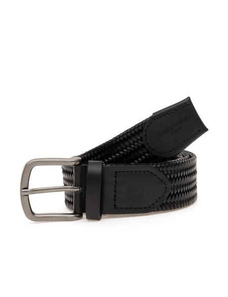 Siyah %100 Deri Örgü Kemer - 50294398006