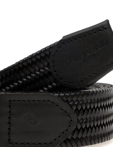 Siyah %100 Deri Örgü Kemer - 50294398006