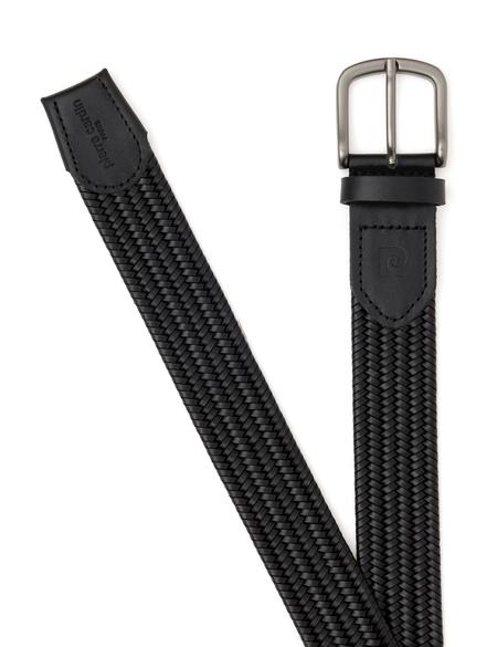 Siyah %100 Deri Örgü Kemer - 50294398006