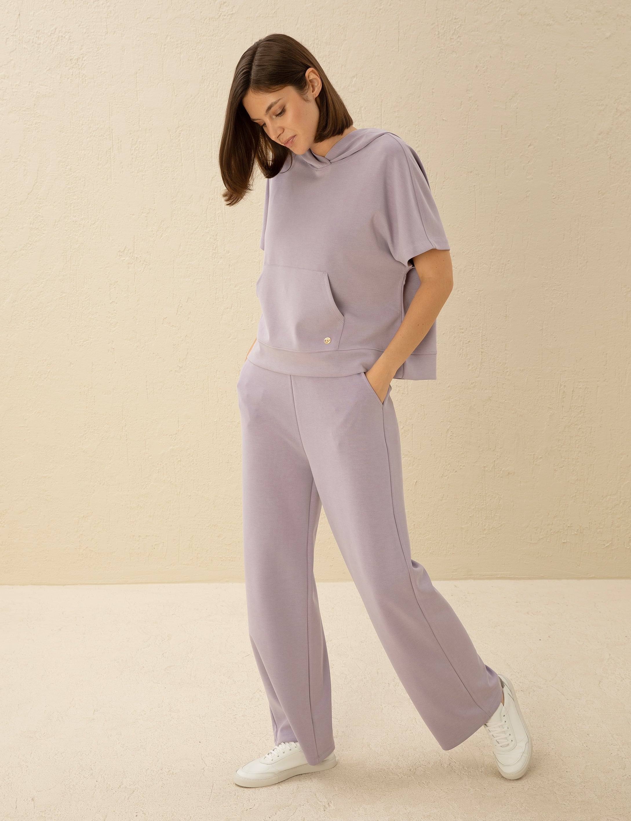 Lila Flare Fit Eşofman Altı