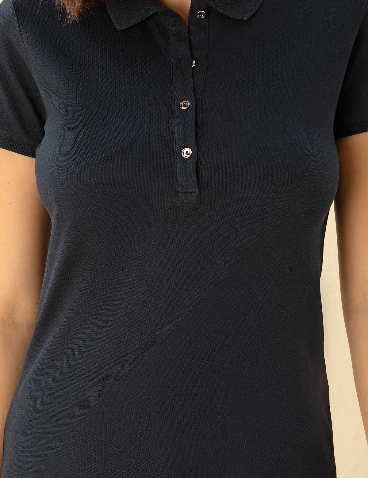 Lacivert Slim Fit Polo Yaka Basic Tişört - 50269520027