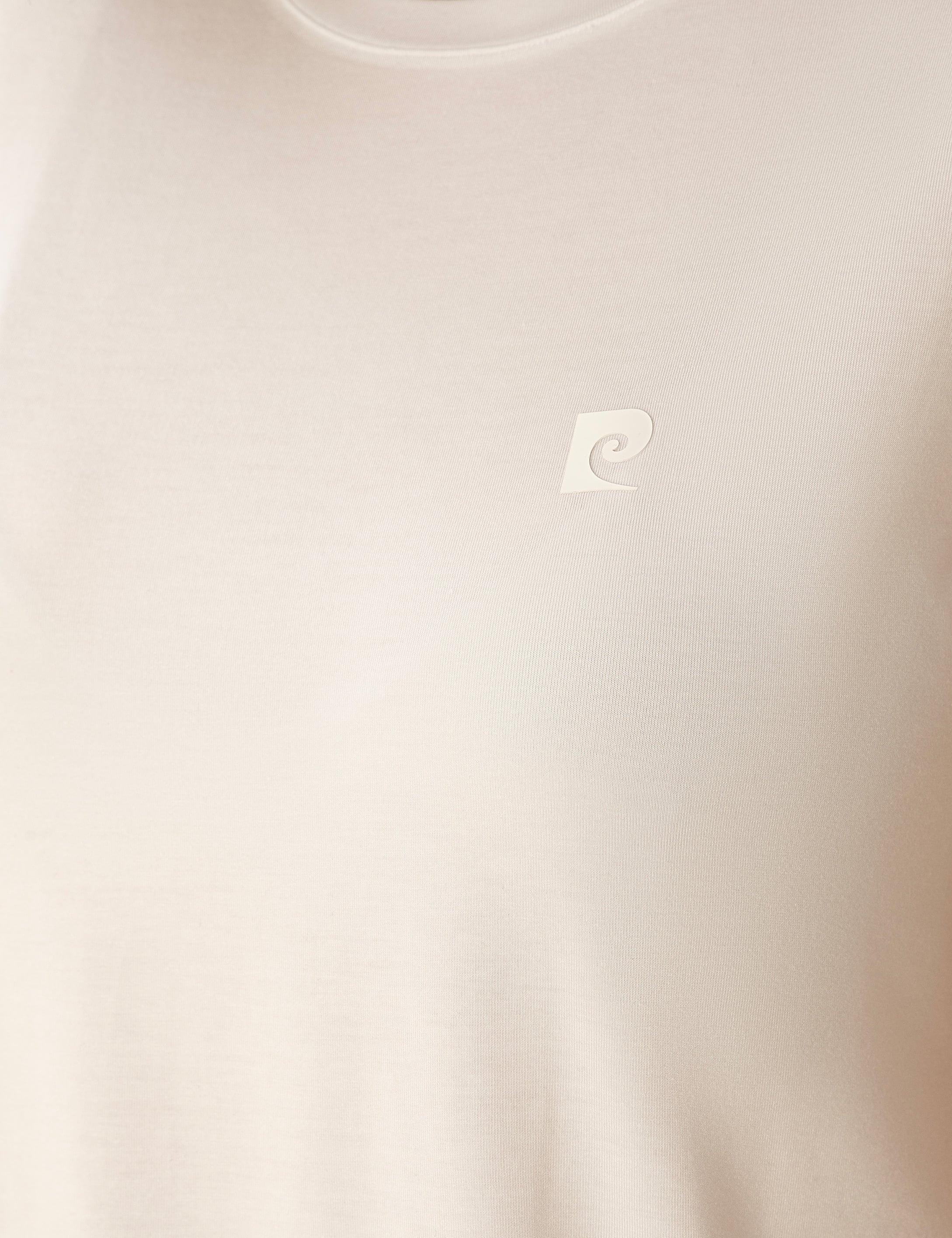 Beyaz Comfort Fit Bisiklet Yaka Basic Tişört