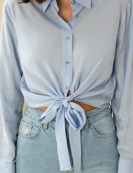 Açık Mavi Regular Fit Uzun Kollu Gömlek - 50262539050