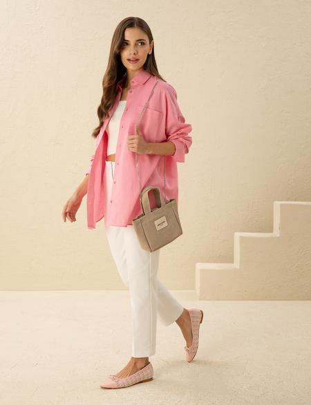 Beyaz Havuç Fit Kumaş Pantolon - 50269321001