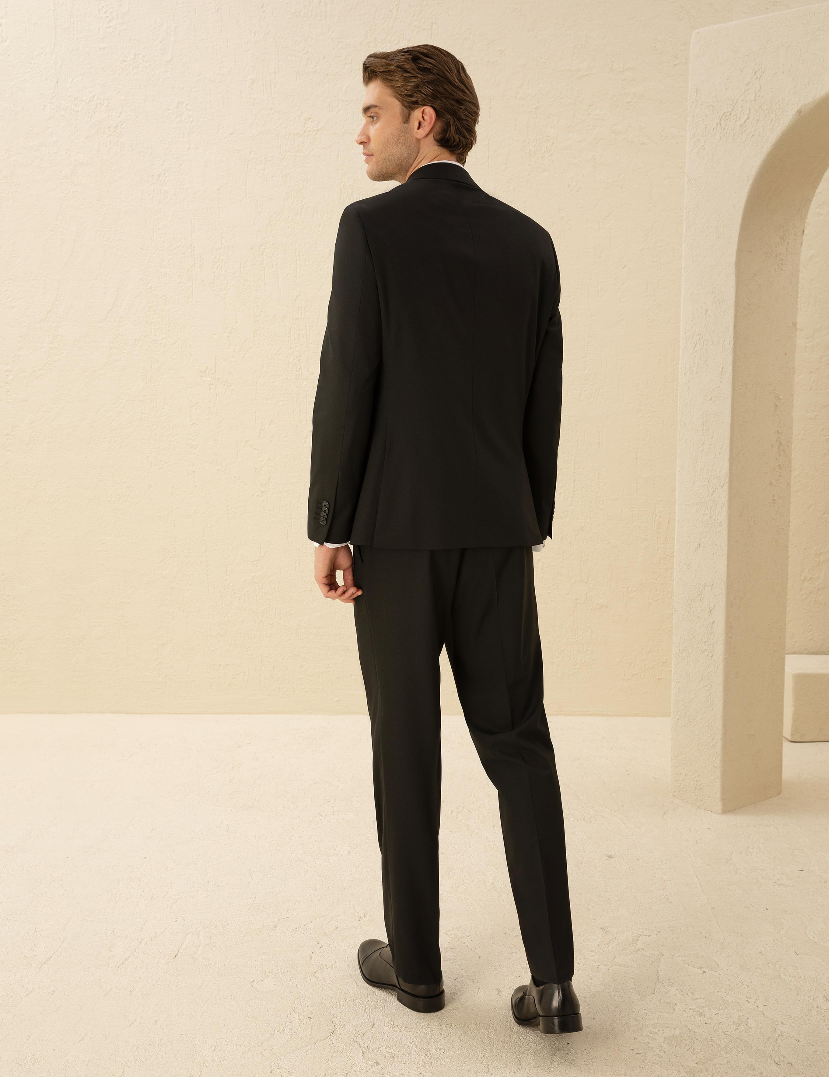 Siyah Slim Fit Takım Elbise