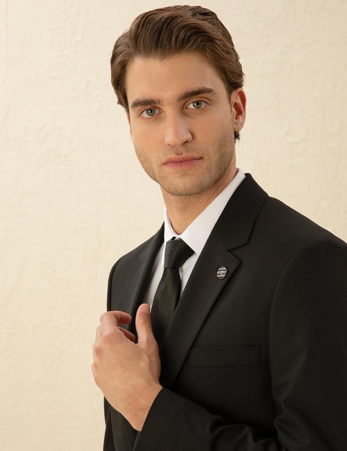 Siyah Slim Fit Takım Elbise - 50294744005