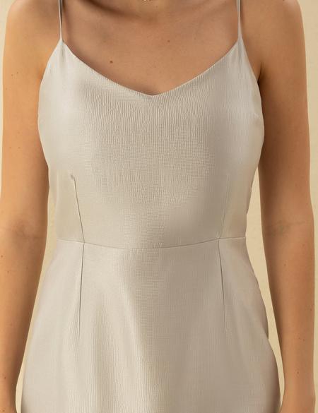 Gri Regular Fit Dokuma Elbise - 50283468011