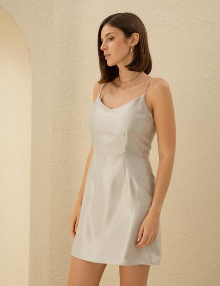 Gri Regular Fit Dokuma Elbise - 50283468011