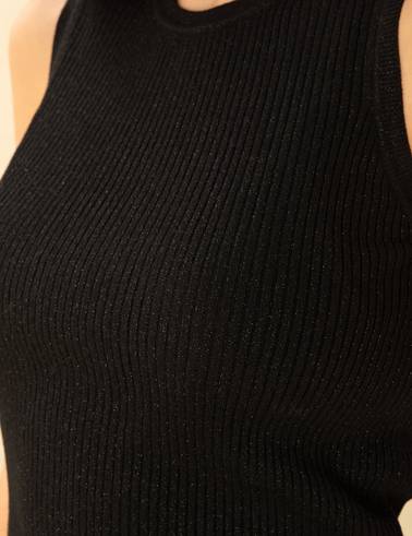 Siyah Ex. Slim Fit Triko Bluz