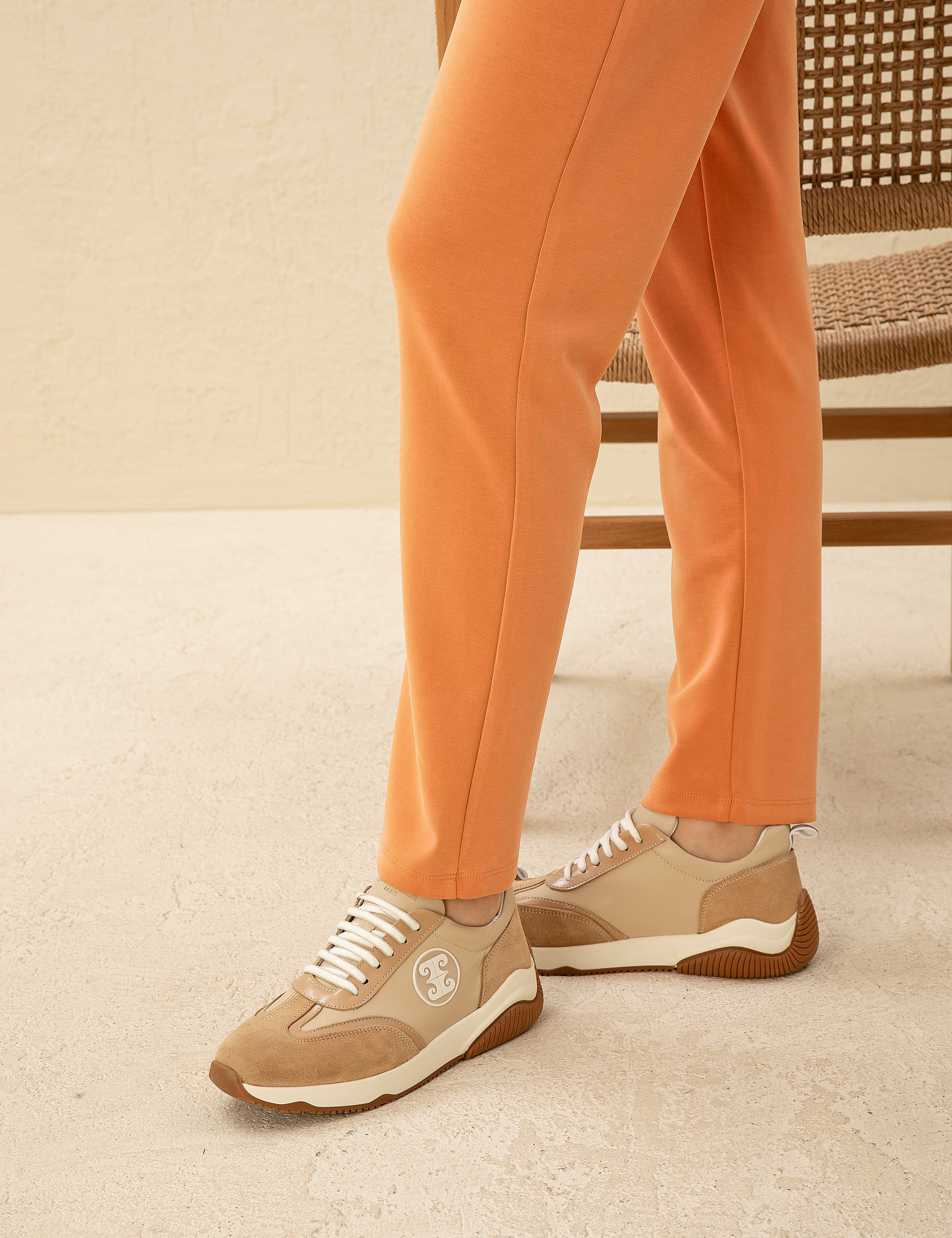 Bej Deri Sneaker