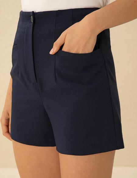 Lacivert Regular Fit Bermuda Şort - 50282332014