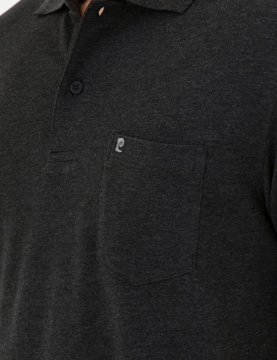 Antrasit Melanj Regular Fit Basic Tişört