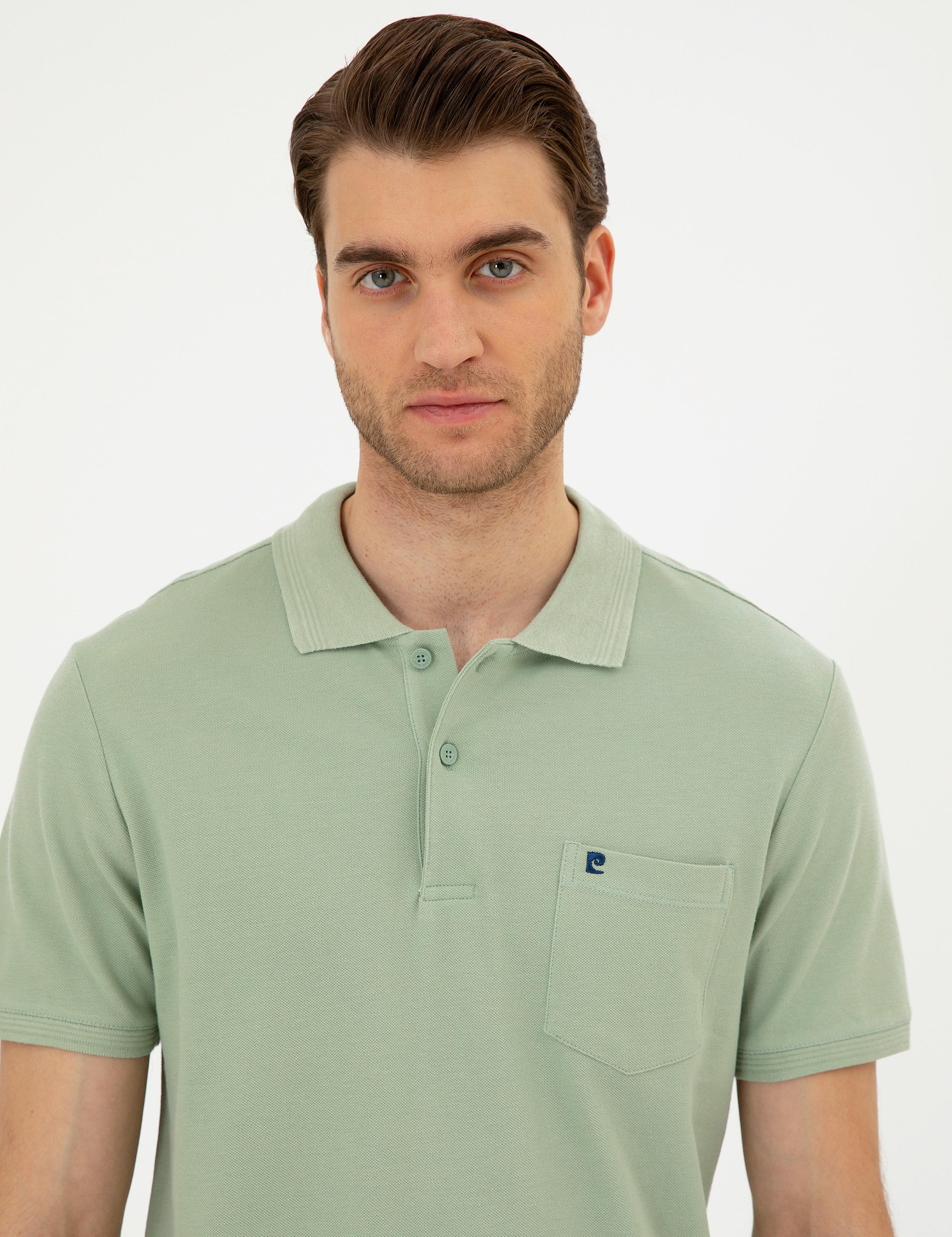 Yeşil Regular Fit Basic Tişört