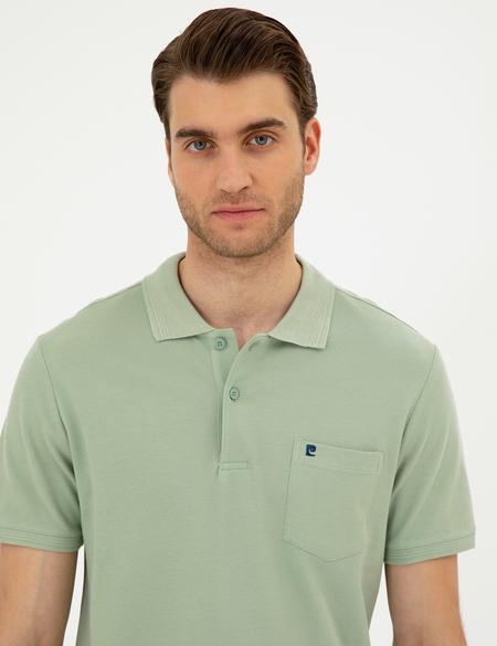 Yeşil Regular Fit Basic Tişört - 50291576021