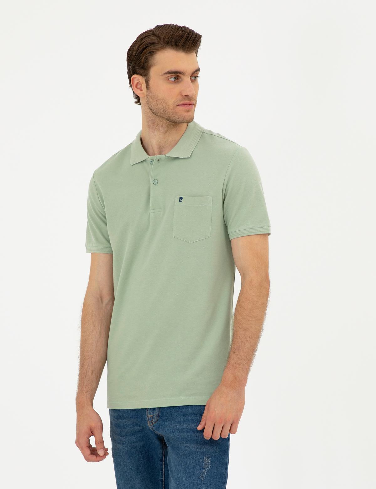 Yeşil Regular Fit Basic Tişört