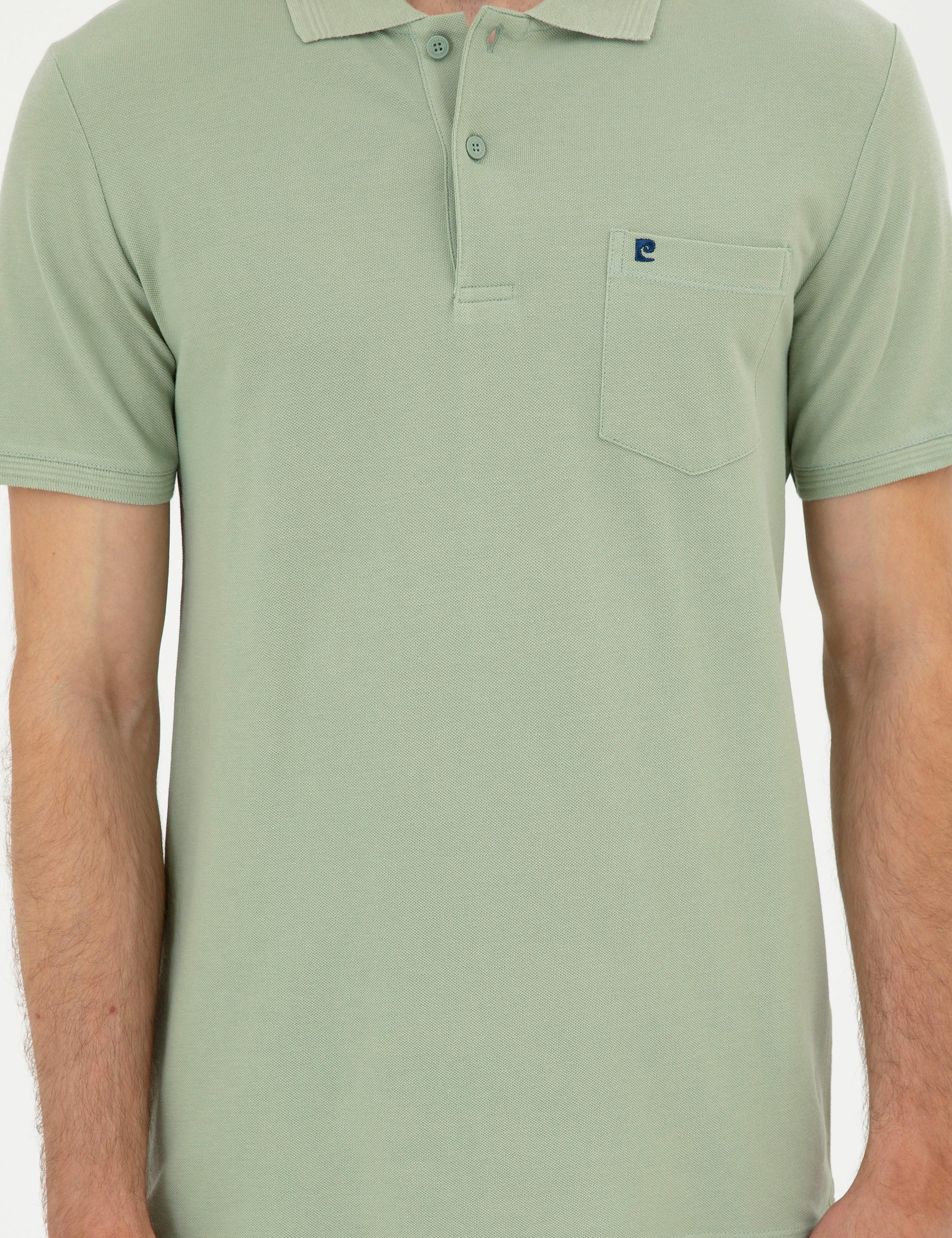 Yeşil Regular Fit Basic Tişört