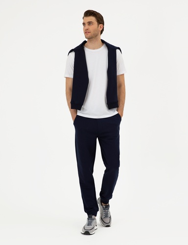Lacivert Slim Fit Eşofman Altı