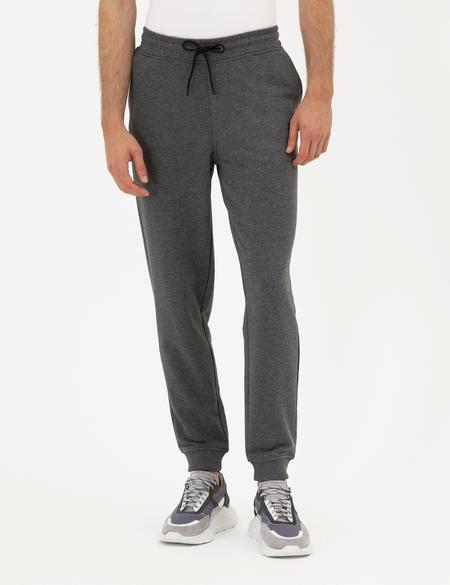 Antrasit Melanj Slim Fit Eşofman Altı - 50295727025