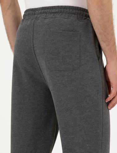 Antrasit Melanj Slim Fit Eşofman Altı