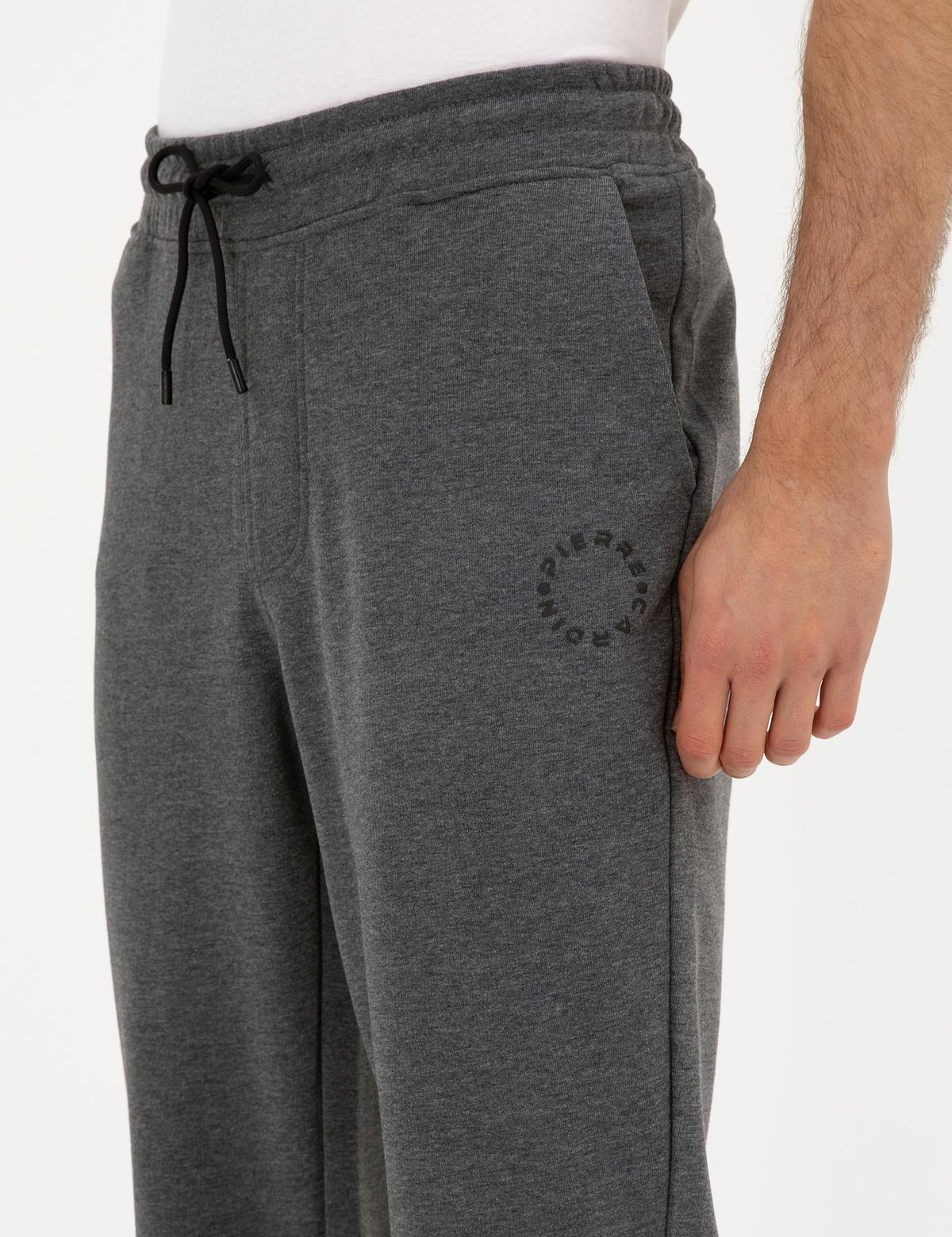 Antrasit Melanj Slim Fit Eşofman Altı - 50295727025