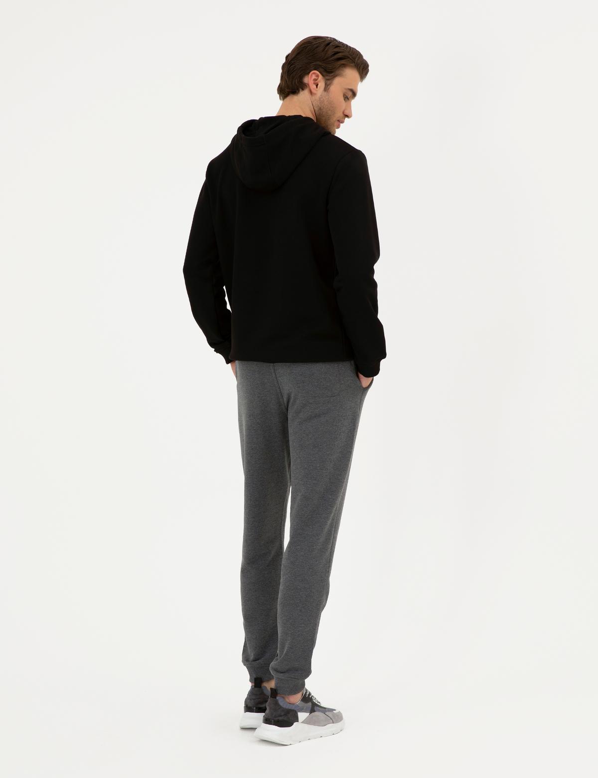 Antrasit Melanj Slim Fit Eşofman Altı - 50295727025