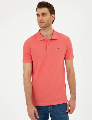 Mercan Slim Fit %100 Pamuk Polo Yaka Basic Tişört