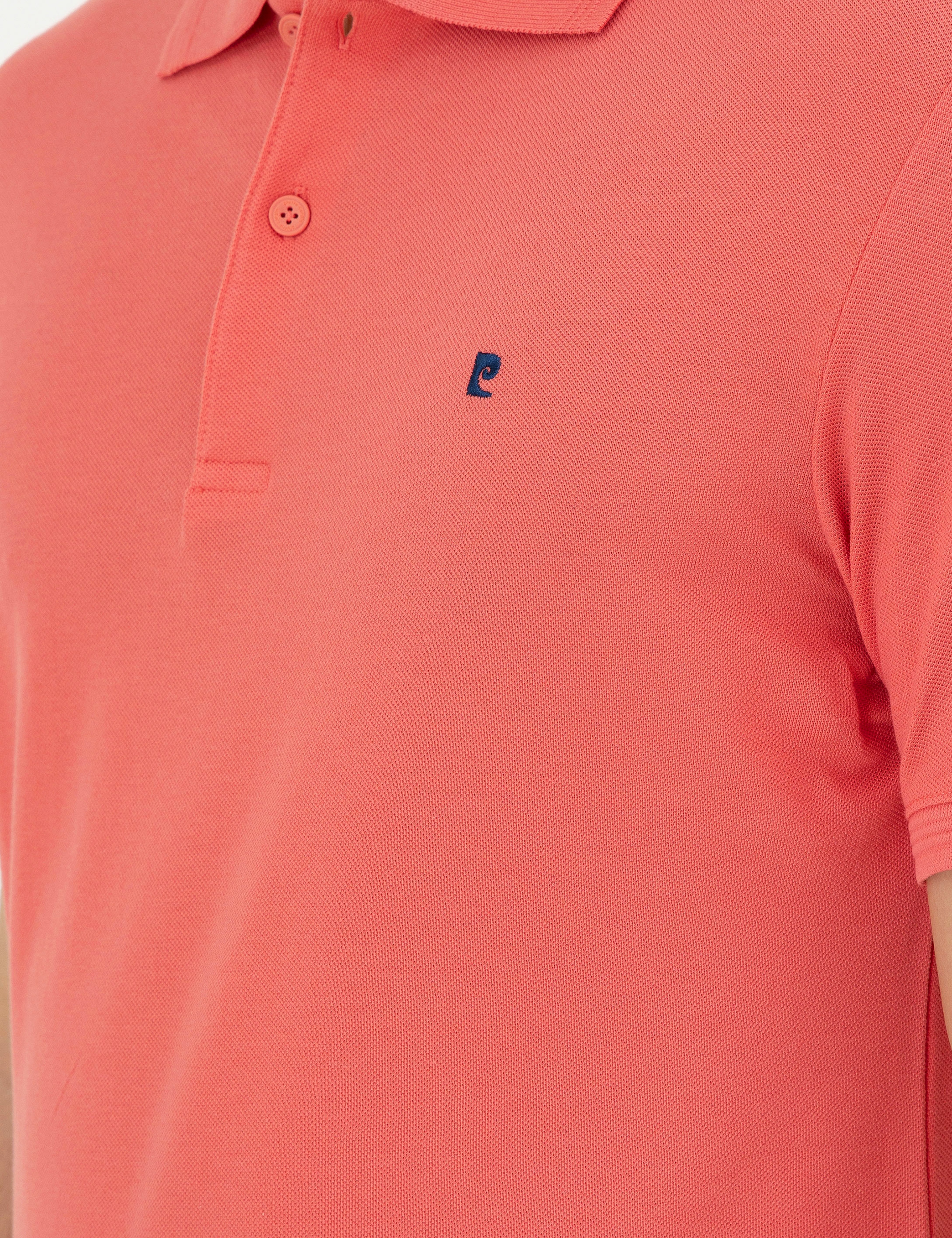 Mercan Slim Fit %100 Pamuk Polo Yaka Basic Tişört - Image 7