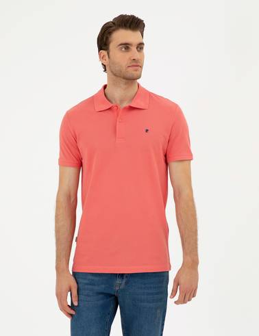 Mercan Slim Fit %100 Pamuk Polo Yaka Basic Tişört