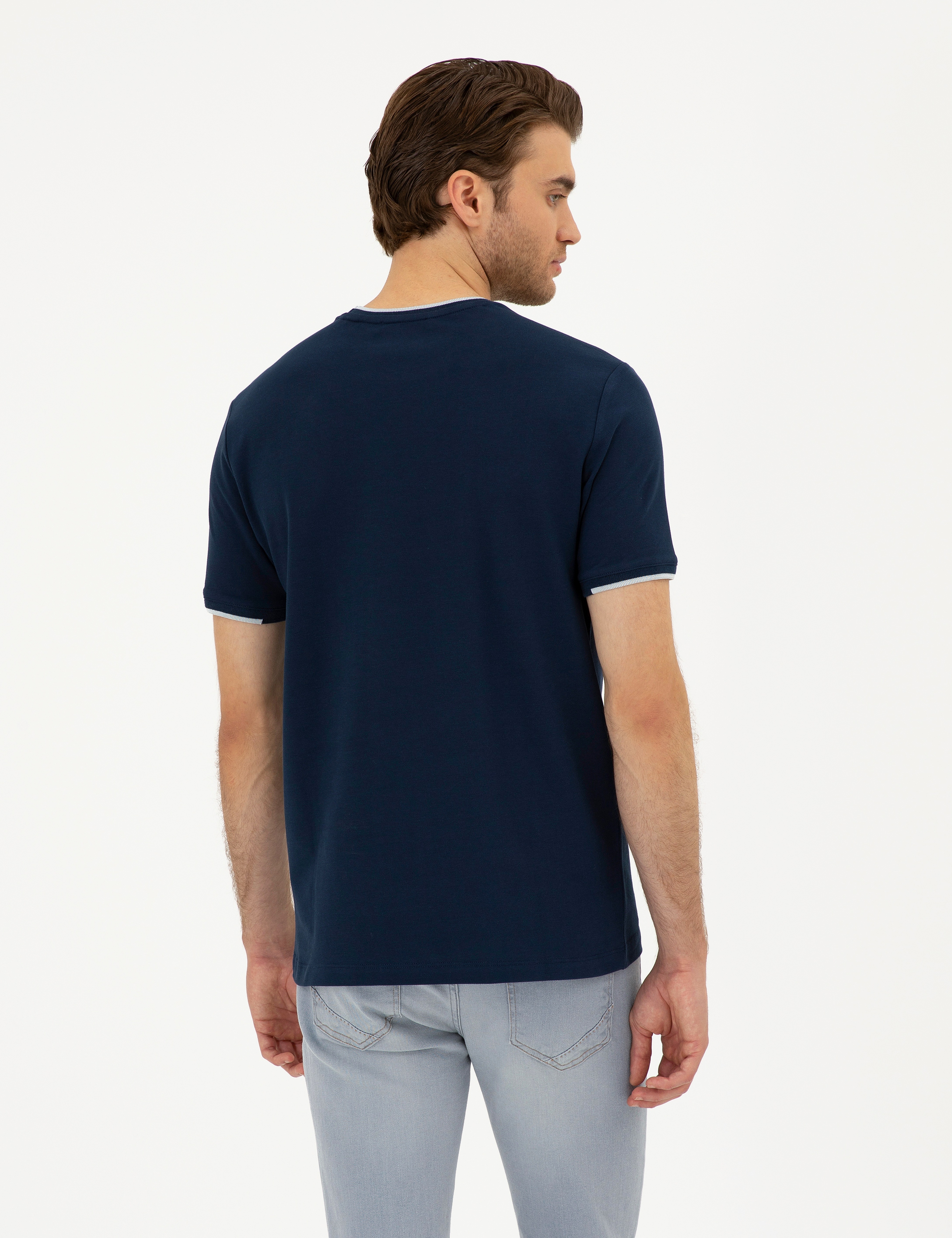 Lacivert Slim Fit Tişört - Image 5