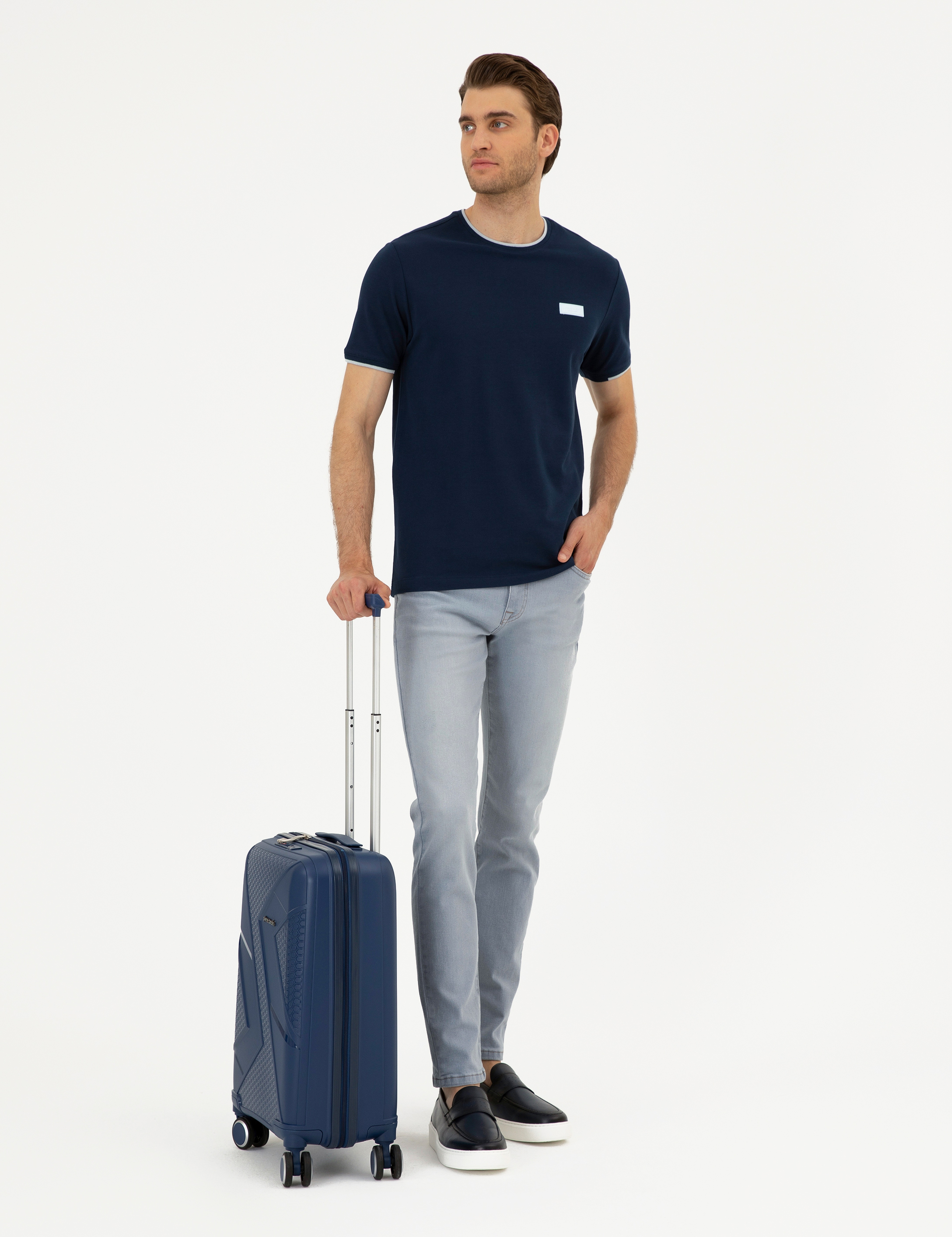 Lacivert Slim Fit Tişört - Image 4