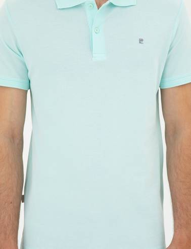 Su Yeşili Slim Fit Basic Tişört