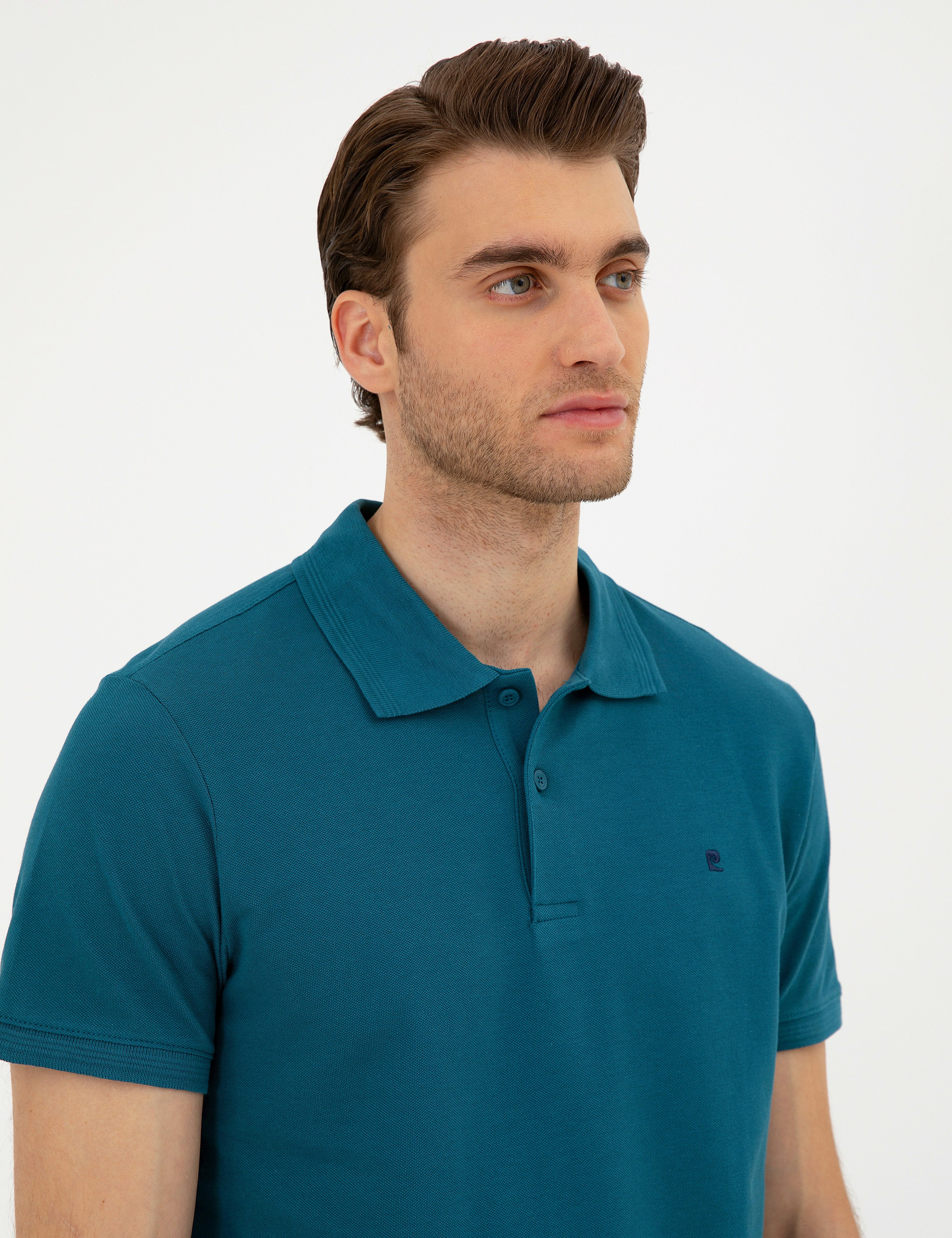 Zümrüt Slim Fit %100 Pamuk Polo Yaka Basic Tişört - Image 2