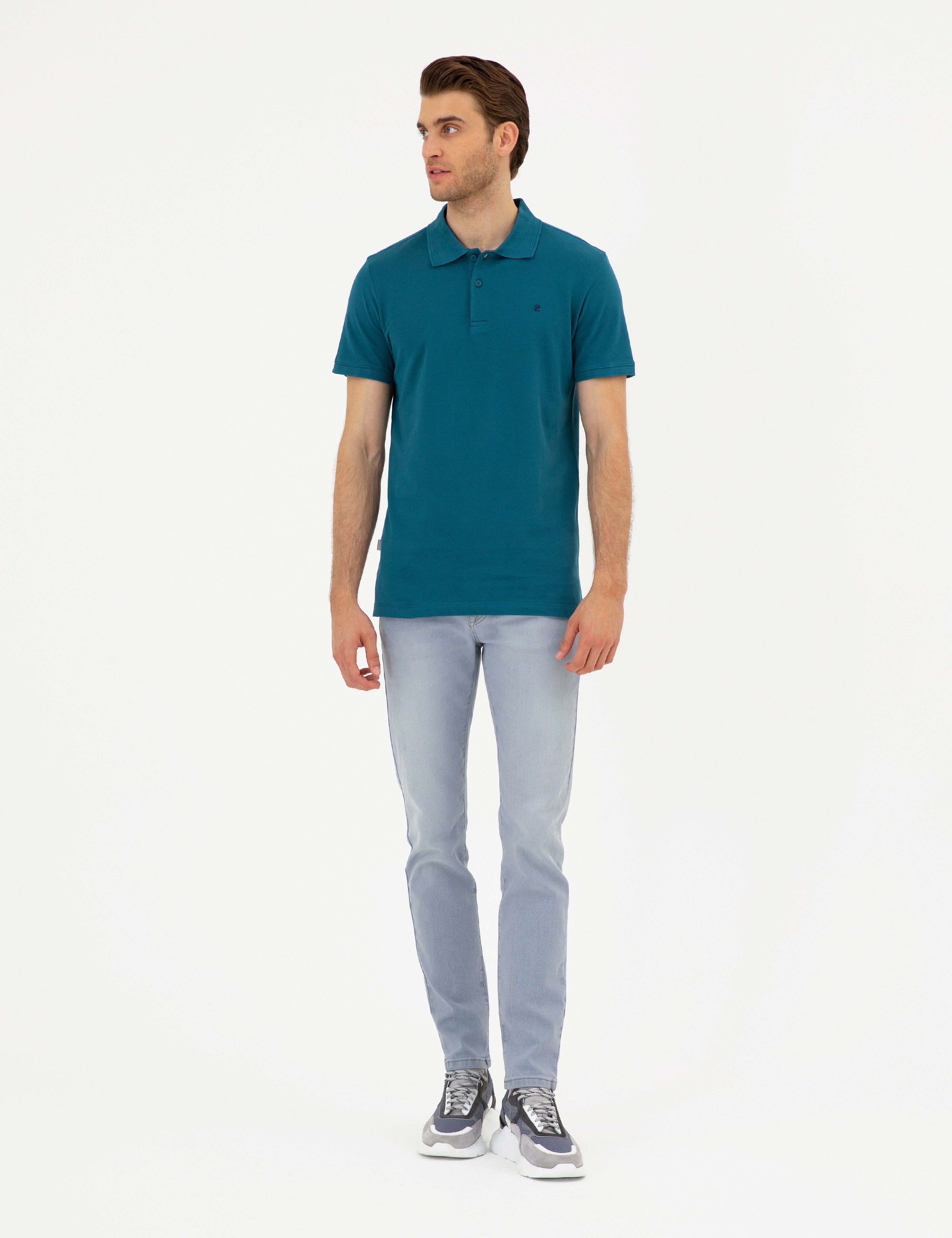 Zümrüt Slim Fit %100 Pamuk Polo Yaka Basic Tişört