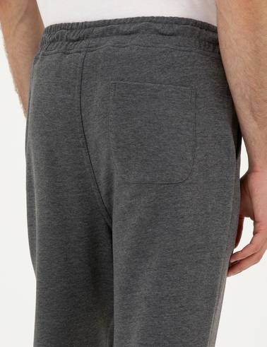 Antrasit Melanj Slim Fit Eşofman Altı
